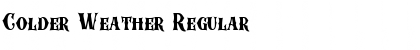 Download Colder Weather Regular Font Title Preview