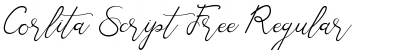 Download Corlita Script Free Regular Font Title Preview