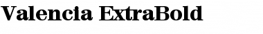 Download Valencia-ExtraBold Regular Font