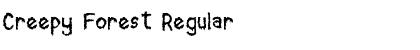 Download Creepy Forest Regular Font Title Preview