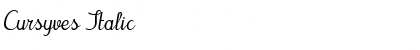 Download Cursyves Italic Font Title Preview