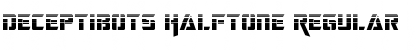 Download Deceptibots Halftone Regular Font Title Preview