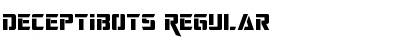Download Deceptibots Regular Font Title Preview