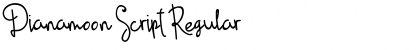 Download Dianamoon Script Regular Font Title Preview
