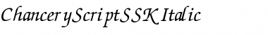 Download ChanceryScriptSSK Italic Font Title Preview