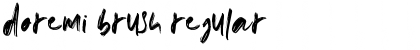 Download doremi brush Regular Font Title Preview