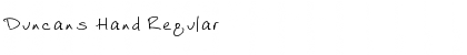 Download Duncans Hand Regular Font Title Preview