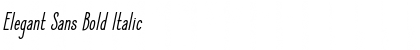Download Elegant Sans Bold Italic Font Title Preview