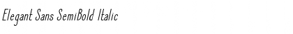 Download Elegant Sans SemiBold Italic Font Title Preview