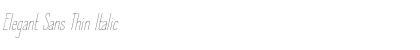 Download Elegant Sans Thin Italic Font Title Preview