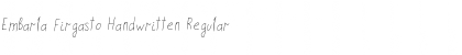 Download Embarla Firgasto Handwritten Regular Font Title Preview