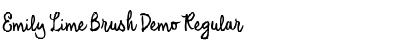 Download Emily Lime Brush Demo Regular Font Title Preview