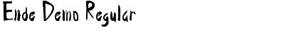 Download Ende Demo Regular Font Title Preview