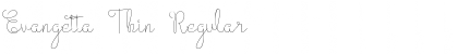 Download Evangetta Thin Regular Font Title Preview