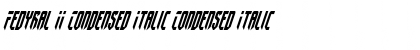 Download Fedyral II Condensed Italic Condensed Italic Font Title Preview