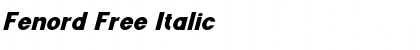 Download Fenord Free Italic Font Title Preview
