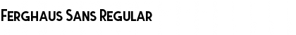 Download Ferghaus Sans Regular Font Title Preview
