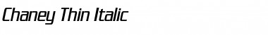 Download Chaney Thin Italic Font Title Preview