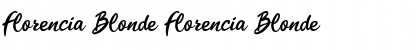 Download Florencia Blonde Florencia Blonde Font Title Preview