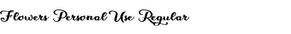 Download Flowers Personal Use Regular Font Title Preview