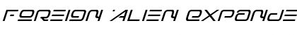 Download Foreign Alien Expanded Italic Expanded Italic Font Title Preview
