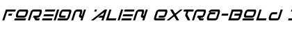 Download Foreign Alien Extra-Bold Italic Extra-Bold Italic Font Title Preview