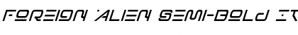 Download Foreign Alien Semi-Bold Italic Semi-Bold Italic Font Title Preview