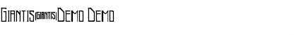 Download Giantis-Demo Demo Font Title Preview