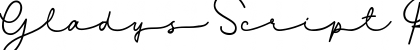Download Gladys Script Regular Font Title Preview