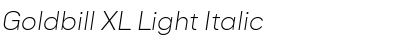Download Goldbill XL Light Italic Font Title Preview