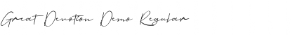 Download Great Devotion Demo Regular Font Title Preview