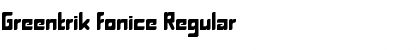 Download Greentrik fonice Regular Font Title Preview