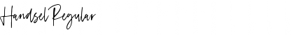 Download Handsel Regular Font Title Preview