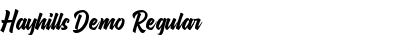 Download Hayhills Demo Regular Font Title Preview