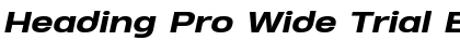 Download Heading Pro Wide Trial ExtraBold Italic Font Title Preview
