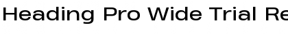 Download Heading Pro Wide Trial Regular Font Title Preview