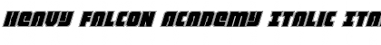 Download Heavy Falcon Academy Italic Italic Font Title Preview