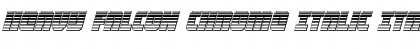 Download Heavy Falcon Chrome Italic Italic Font Title Preview