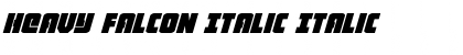Download Heavy Falcon Italic Italic Font Title Preview
