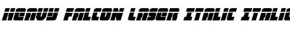Download Heavy Falcon Laser Italic Italic Font Title Preview