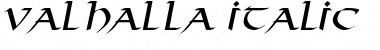 Download Valhalla Italic Font