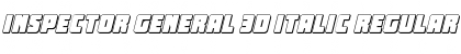 Download Inspector General 3D Italic Regular Font Title Preview