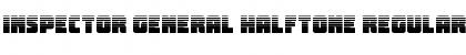 Download Inspector General Halftone Regular Font Title Preview