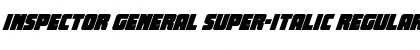 Download Inspector General Super-Italic Regular Font Title Preview