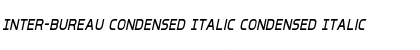 Download Inter-Bureau Condensed Italic Condensed Italic Font Title Preview