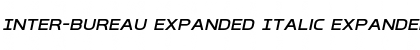 Download Inter-Bureau Expanded Italic Expanded Italic Font Title Preview