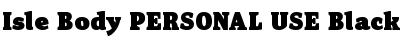 Download Isle Body PERSONAL USE Black Font Title Preview