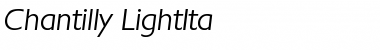 Download Chantilly-LightIta Regular Font Title Preview