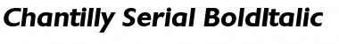 Download Chantilly-Serial BoldItalic Font Title Preview