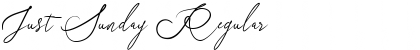 Download Just Sunday Regular Font Title Preview